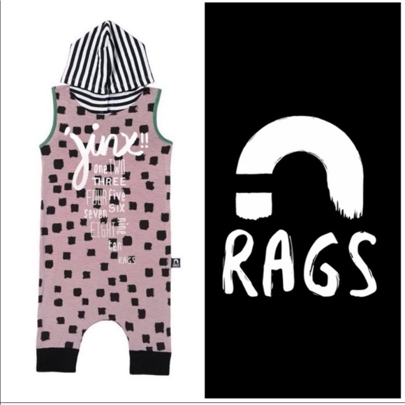 Rags to Raches Other - Sz 5/6 Rags to Raches Jinx Mauve Hooded Romper